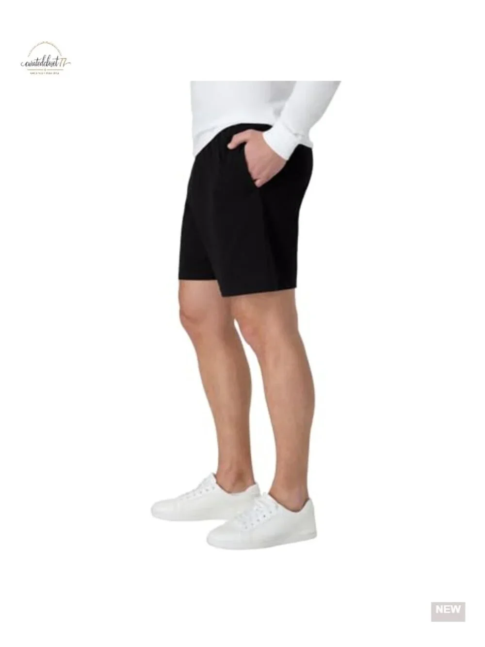 Men's Cotton Athletic Shorts with Pockets, Mid Rise, 7.5